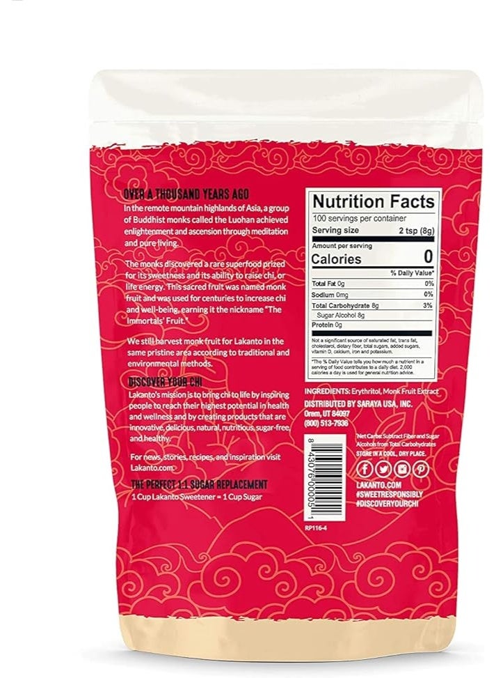 LAKANTO Monk Fruit Sweetener with Erythritol Golden 28.22 oz (800 g) - Image 2